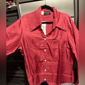 Terry Lewis Classic Luxuries Red Blouse